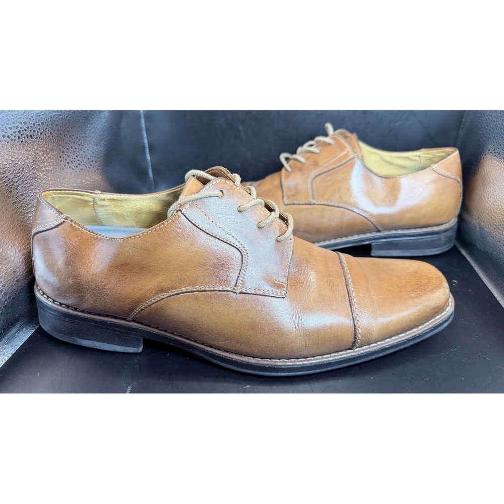 Marc Joseph New York Mens 12W Tan Leather Cap Toe Derby Dress Shoes‎ Brazil